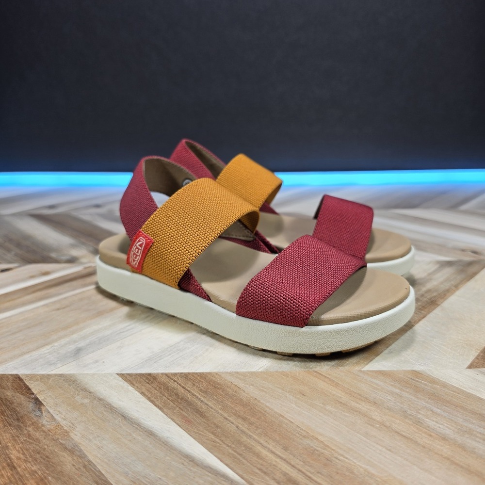 KEEN Elle Backstrap Women's 5 Merlot Birch Sandals 1027156 Comfort Outdoor Flat